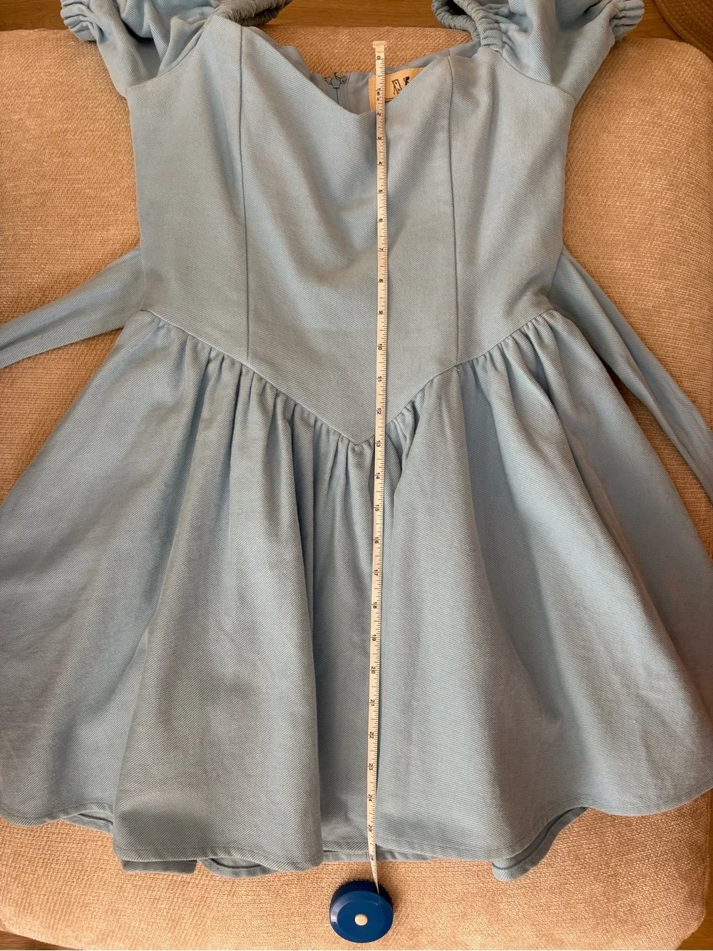Fashion Brand Company BLUE Virgin Mini Dress - SIZE SMALL - Picture 4 of 6